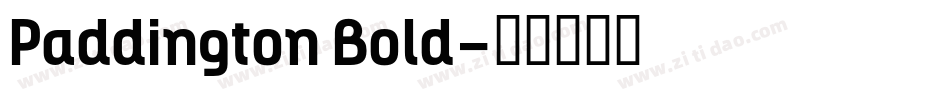 Paddington Bold字体转换